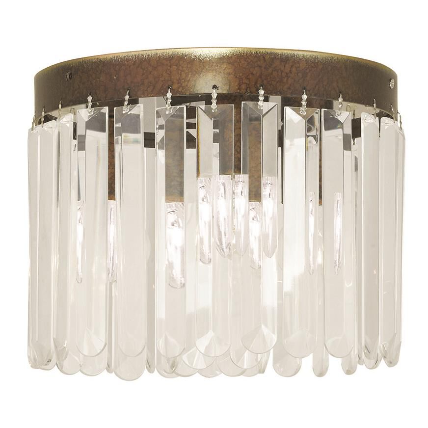 Shown in Hand Painted Palacial Bronze finish and Clear crystal